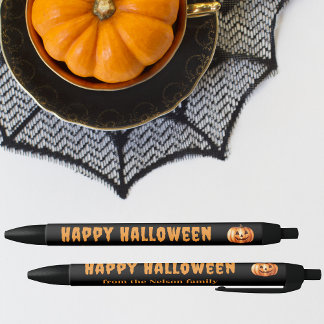 Pumpkin Happy Halloween Treat Personalised Pen
