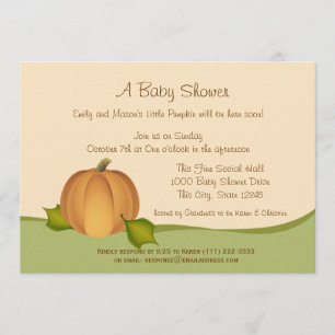 Pumpkin Harvest Baby Shower Invitation