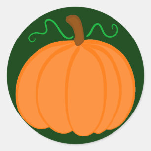 Pumpkin Harvest Classic Round Sticker