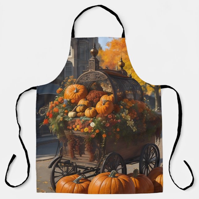 Pumpkin Harvest Elegance - Apron in three Sizes (Front)