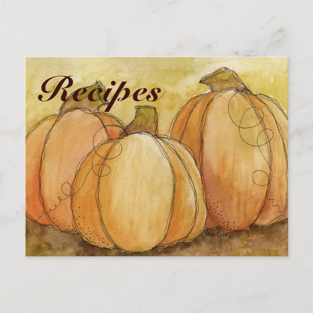 Pumpkin Harvest Recipe Card (Front)
