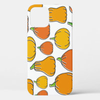 Pumpkin harvest, seasonal vegetable pattern.