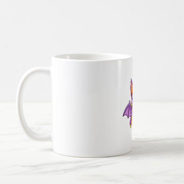 Pumpkin Hat Bat With Candy Bucket Coffee Mug (Left)