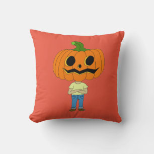 pumpkin head chibi boy  cushion