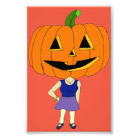 pumpkin head chibi girl 
