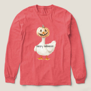 Pumpkin Head Goose Halloween Tri-Blend Shirt