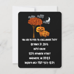 Pumpkin Head Halloween Party Invitations