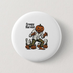 Pumpkin Head Monster Vintage Halloween Shirt 6 Cm Round Badge