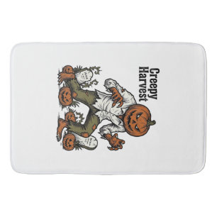 Pumpkin Head Monster Vintage Halloween Shirt Bath Mat