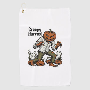 Pumpkin Head Monster Vintage Halloween Shirt Golf Towel