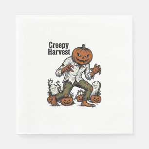 Pumpkin Head Monster Vintage Halloween Shirt Napkin