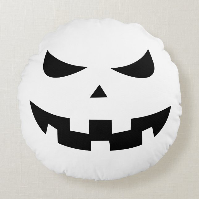 Pumpkin head round cushion (Front)