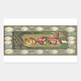 Pumpkin Head with Kilt Vintage Rectangular Sticker