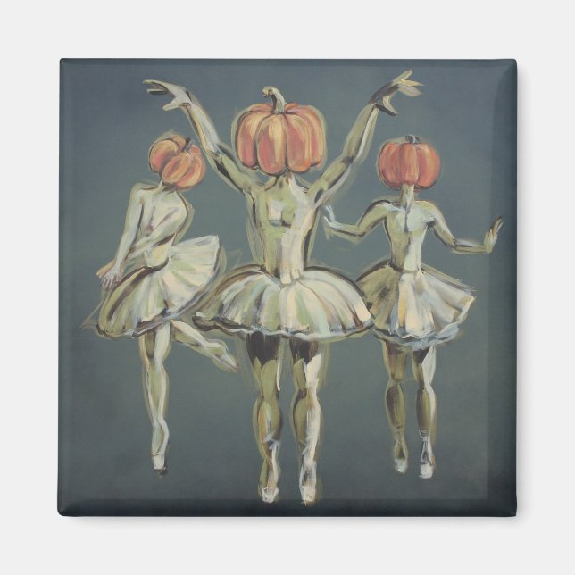 Pumpkin Headed Ballerinas  Magnet (Front)