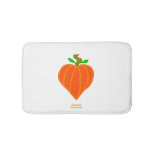 Pumpkin Heart Bath Mat