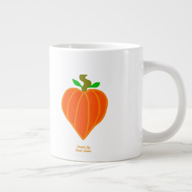 Pumpkin Heart Jumbo Mug (Right)
