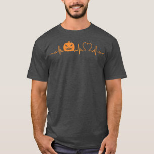 Pumpkin Heartbeat Cool Halloween Costume Tee