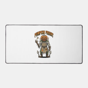 Pumpkin Horror Shirt Vintage Eyeball Halloween Art Desk Mat
