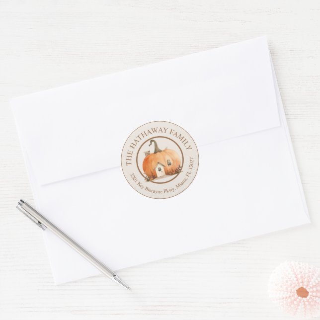Pumpkin House Return Address Label (Envelope)