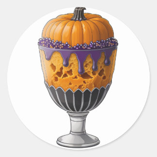 Pumpkin Ice cream with sprinkles Classic Round Sticker