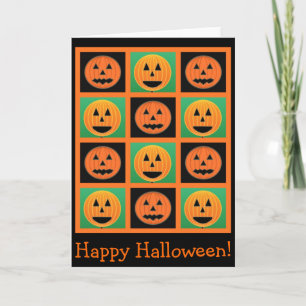 Pumpkin illustration Halloween card