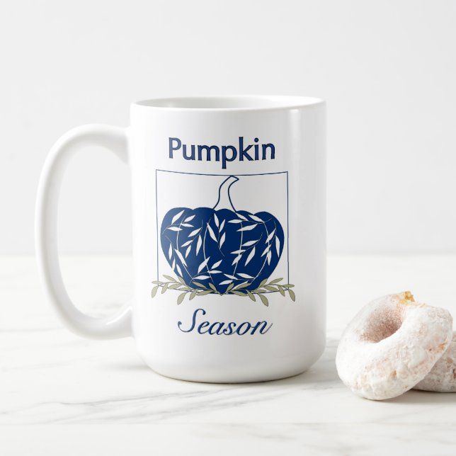 Pumpkin In Light - Pumpkin Season  Coffee Mug (With Donut)