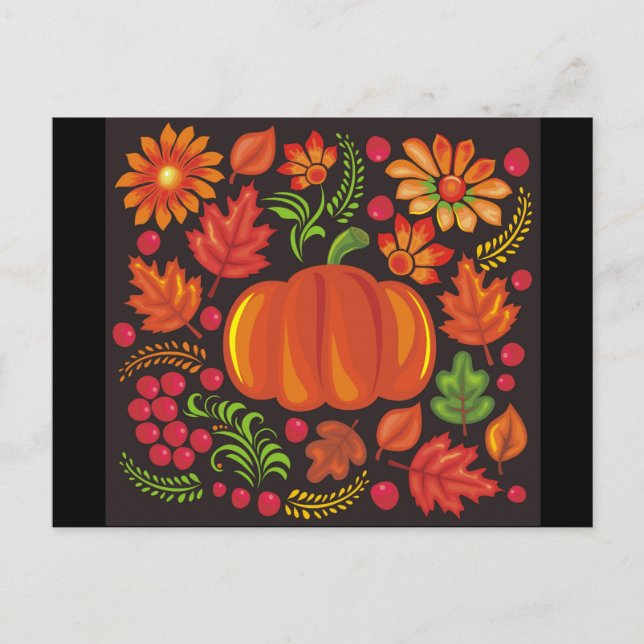 pumpkin in ukrainian style postcard (Front)