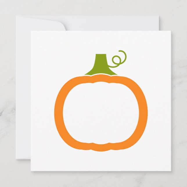 Pumpkin invitation with place for your text (Front)