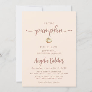Pumpkin Invite - A Little Pumpkin Baby Shower