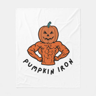 Pumpkin Iron  Fleece Blanket