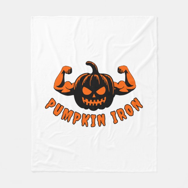 Pumpkin Iron  Fleece Blanket (Front)