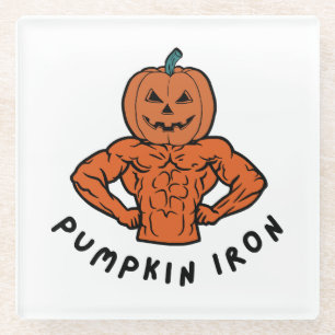 Pumpkin Iron  Glass Coaster