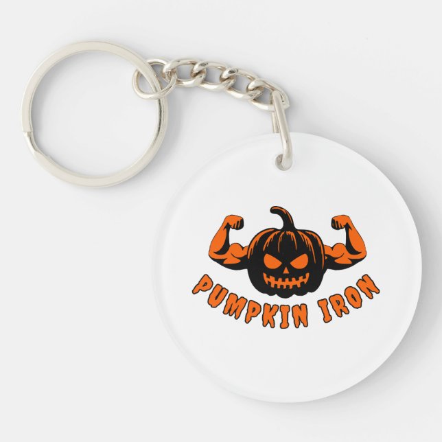 Pumpkin Iron  Key Ring (Front)