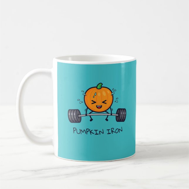 Pumpkin Iron Pun Coffee Mug (Left)