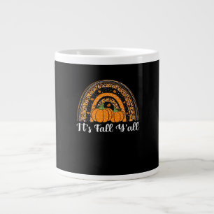 Pumpkin It’s Fall Y’all Happy Fall Thanksgiving Large Coffee Mug