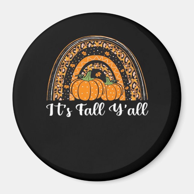 Pumpkin It’s Fall Y’all Happy Fall Thanksgiving Magnet (Front)