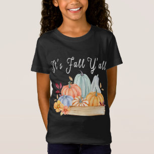 Pumpkin It's Fall Y'all Autumn Halloween Thanksgiv T-Shirt