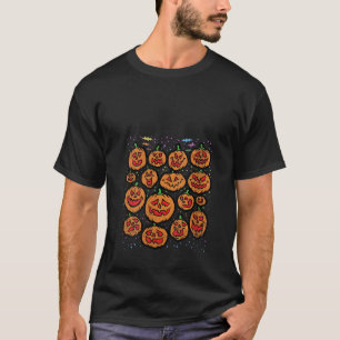 Pumpkin Jack O Lantern Face Halloween Costume Men  T-Shirt