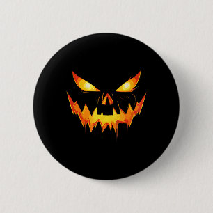 Pumpkin Jack O Lantern Face Halloween Men Boys Kid 6 Cm Round Badge