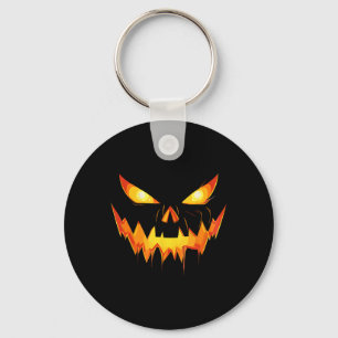 Pumpkin Jack O Lantern Face Halloween Men Boys Kid Key Ring