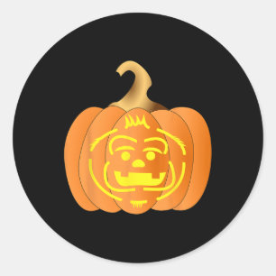 Pumpkin Jack O Lantern Halloween Men Women  Classic Round Sticker