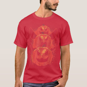 Pumpkin Jack O Lantern Scary Pumpkin Face Hallowee T-Shirt