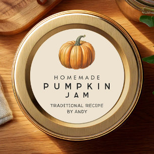 Pumpkin jam homemade recipe canning label