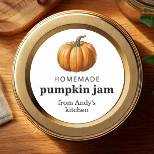 Pumpkin jam homemade recipe canning label 