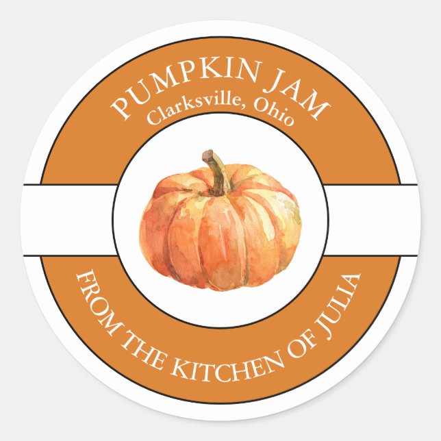 Pumpkin Jam Label  (Front)