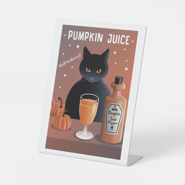 Pumpkin Juice Pedestal Sign (Front)