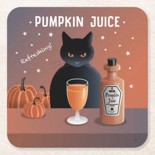 Pumpkin Juice Square Paper Coaster