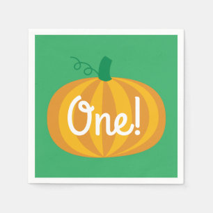 Pumpkin Kids Birthday Party Napkin