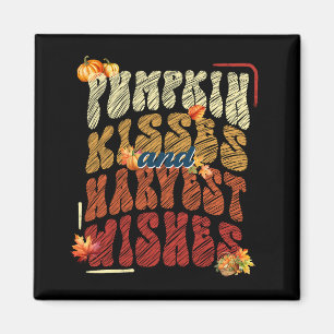 Pumpkin Kisses and Harvest Wishes, Cosy Autumn Magnet