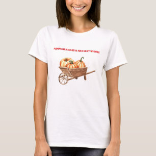 Pumpkin Kisses & Harvest Wishes Oversized T-Shirt. T-Shirt